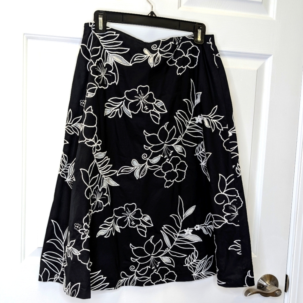 White House Black Market A-Line Midi Skirt